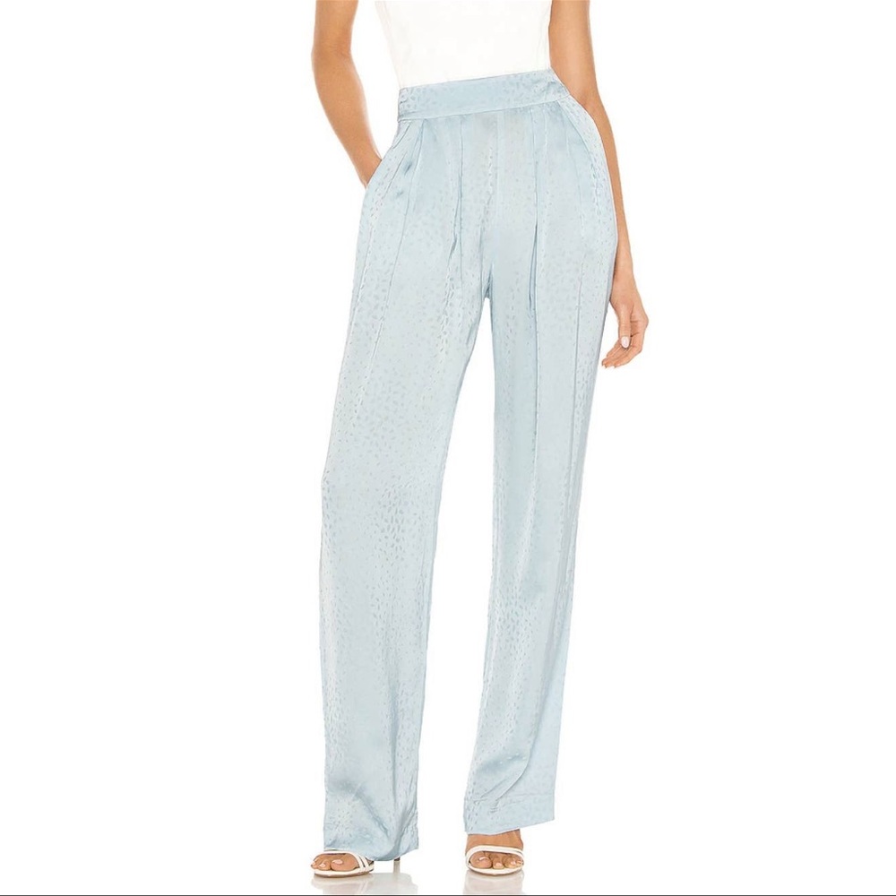 Revolve NBD baby blue satin pants